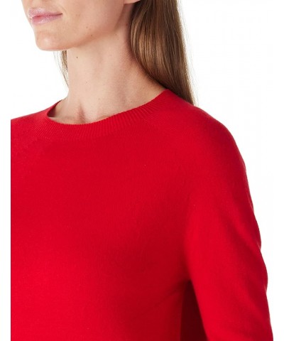 Women's 100% Merino Wool Sweater Crew Neck Long Sleeve Kint Pullover Red $34.78 Sweaters