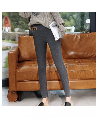 Fleece Lined Leggings Women Winter Warm Sherpa Lined Leggings Cold Weather Fuzzy Thermal Pants Thick Tights 2023 11 Gray $7.4...