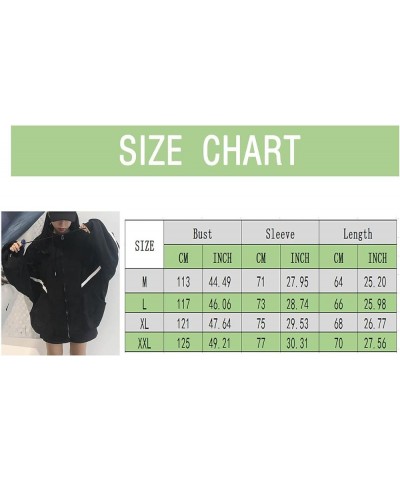 Womens Zip Up Hoodie Oversized Plus Size Cute Aesthetic Y2K Hoodies Teen Girls Casual Baggy Sweatshirt Black $13.76 Hoodies &...