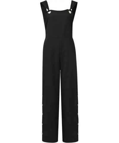 Womens Long Jumpsuits Dressy Strap Plus Size Loose Sleeveless Adjustable Overalls Long Pants Rompers for Women Black $8.82 Ju...