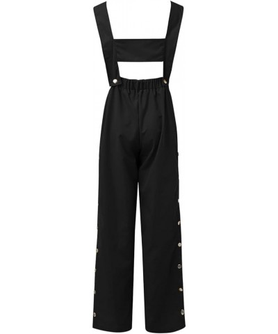 Womens Long Jumpsuits Dressy Strap Plus Size Loose Sleeveless Adjustable Overalls Long Pants Rompers for Women Black $8.82 Ju...