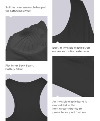 Longline Sports Bras for Women,Sewn in Padded,Racerback Bra Workout Fitness Running Stretchy Shirts Yoga Tank Tops Women's Sp...