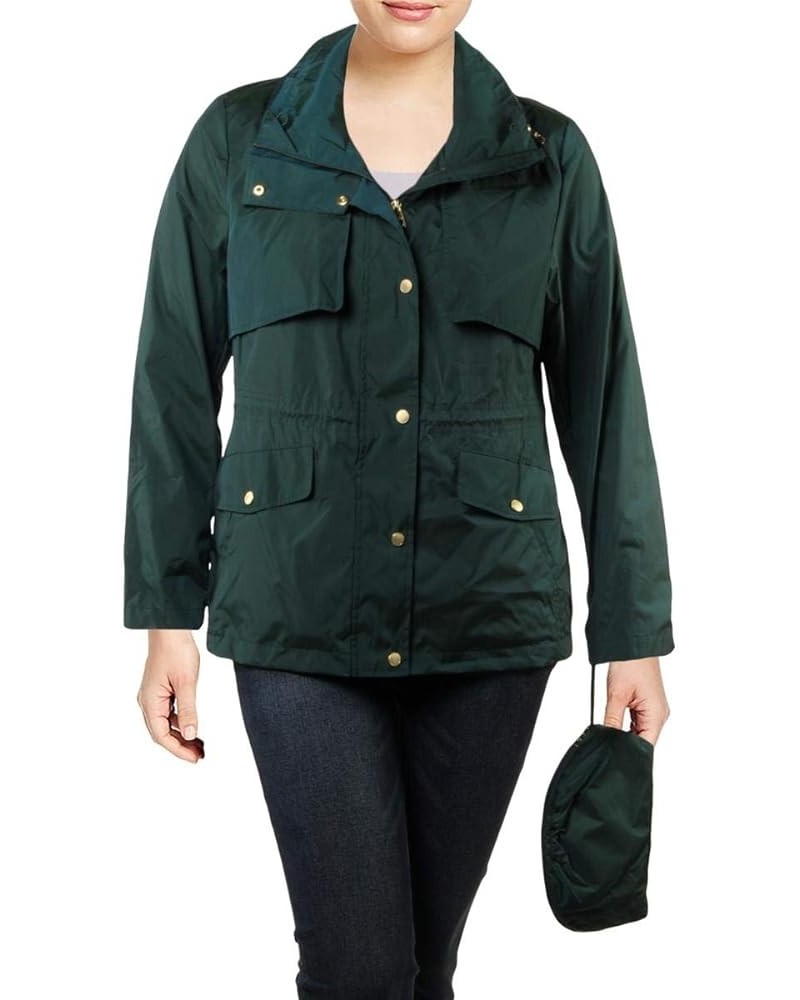 Women's Short Packable Rain Jacket Pine $39.56 Coats