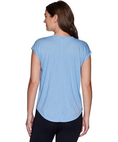 Active Women's Fashion Athletic Short Sleeve Flowy Yoga T-Shirt S23 Cloud Blue $9.39 Activewear