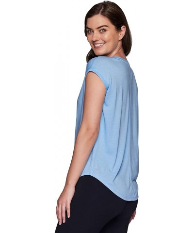 Active Women's Fashion Athletic Short Sleeve Flowy Yoga T-Shirt S23 Cloud Blue $9.39 Activewear