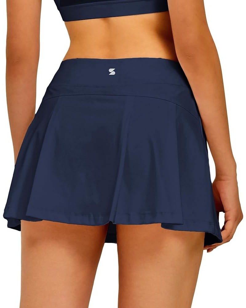 Women Tennis Skirt Golf Skorts Athletic High Waisted with Pockets Inner Shorts Sport Workout Pleated Pickleball Navy $18.01 S...