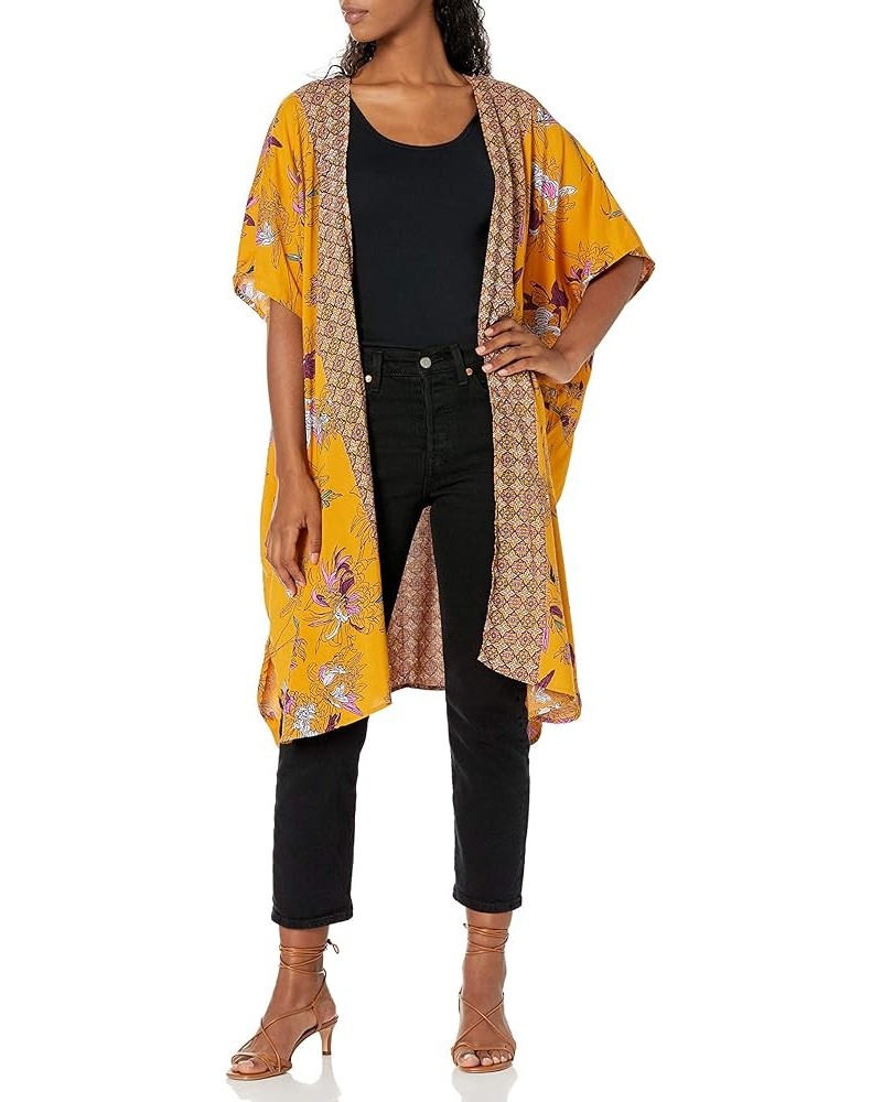 Women's Boho Long Duster Kimono Cardigan Golden $16.37 Sweaters