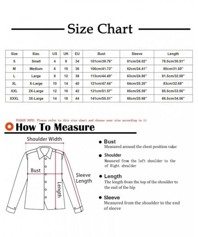 Winter Coats for Women Sherpa Fleece Lined Warm Jacket Plus Size Double Button Thicken Overcoat Print Hooded Outwear 1-red $2...