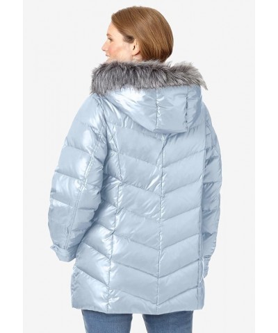 Women's Plus Size Hooded Down Fill Puffer Jacket Jacket Pearl Grey $47.50 Jackets