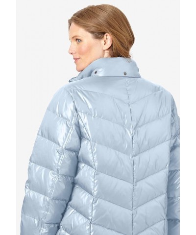 Women's Plus Size Hooded Down Fill Puffer Jacket Jacket Pearl Grey $47.50 Jackets