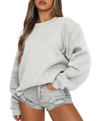 Womens Sweatshirts Long Sleeve Crew Neck Pullover Sweatshirt Casual Outfits 2023 Fall Clothes Grey $19.00 Hoodies & Sweatshirts