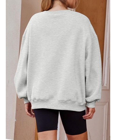 Womens Sweatshirts Long Sleeve Crew Neck Pullover Sweatshirt Casual Outfits 2023 Fall Clothes Grey $19.00 Hoodies & Sweatshirts