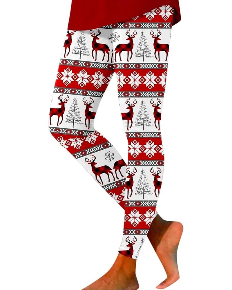 Merry Christmas Leggings for Women Rhinestone Red Wine Glass Print High Waist Yoga Pants Scrunch Butt Lifting Elastic Tights ...