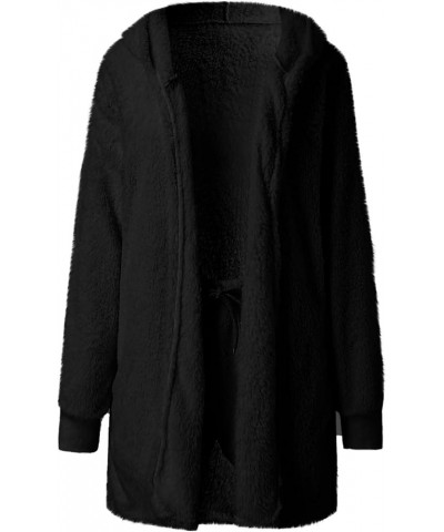 Fleece 3 Piece Fuzzy Lounge Set Cardigan Women Crop Pants Sets Sexy Pajama Set Soft Comfy Loungewear Set Shorts Shorts Black ...