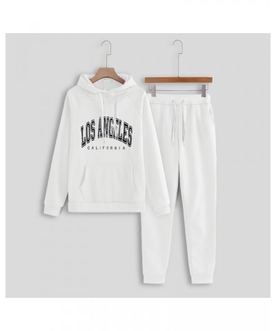 Two Piece Sets For Women Plus Size Comfy Solid Color Tracksuits Long Sleeve Crewneck Pullover Tops And Long Pants White03 $6....