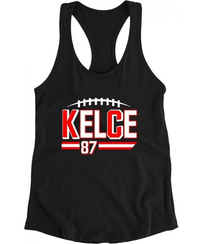 KC Kelce Women Fitted Sleeveless Tank Top T-Shirt Women Fitted Black $9.86 Tanks