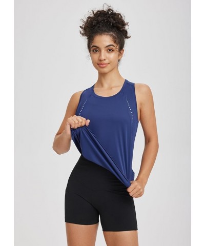 Workout Tops for Women Racerback Tank Tops Sleeveless Running Shirts Athletic Gym Sports Yoga Loose Fit Quick Dry 02-navy $12...