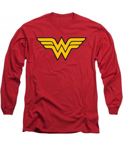 Classic Wonder Woman Logo Longsleeve T Shirt & tickers Red $15.68 Activewear