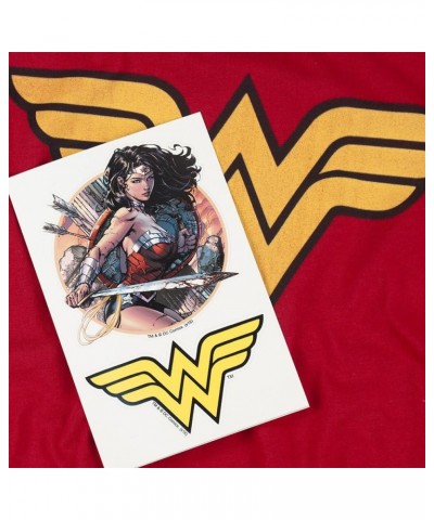 Classic Wonder Woman Logo Longsleeve T Shirt & tickers Red $15.68 Activewear