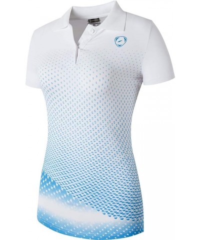 Women's 3 Packs Sport Polo T-Shirt SWT251 Swt251_packb: Whiteblue X 3 $19.07 Shirts