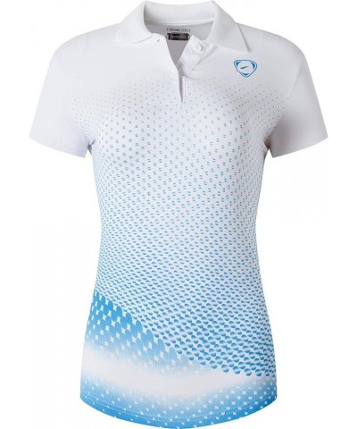 Women's 3 Packs Sport Polo T-Shirt SWT251 Swt251_packb: Whiteblue X 3 $19.07 Shirts