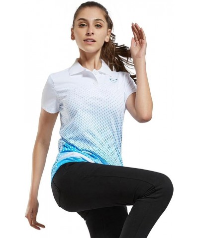 Women's 3 Packs Sport Polo T-Shirt SWT251 Swt251_packb: Whiteblue X 3 $19.07 Shirts