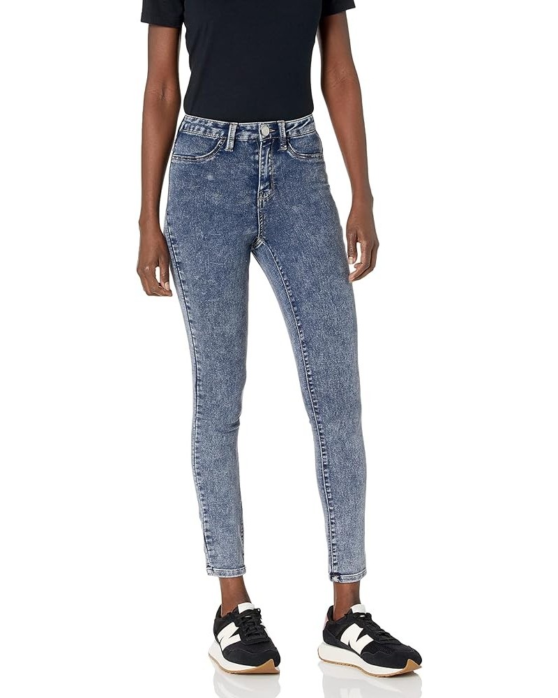 Women's Single Button Closure Curvy Acid Wash Skinny Everest $12.89 Jeans