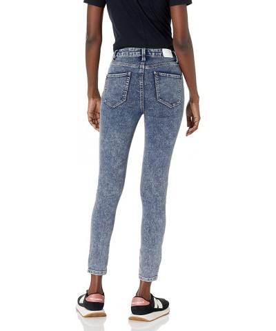 Women's Single Button Closure Curvy Acid Wash Skinny Everest $12.89 Jeans