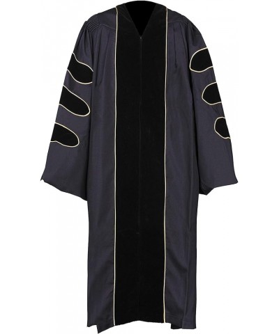 Unisex Deluxe Doctoral Graduation Gown, Doctoral Hood and Doctoral Tam 8 Sided Package Black Gown+8 Side $51.57 Others