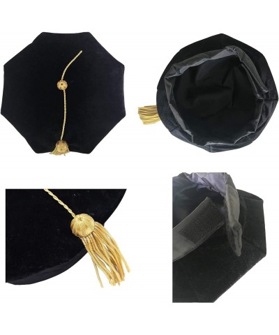 Unisex Deluxe Doctoral Graduation Gown, Doctoral Hood and Doctoral Tam 8 Sided Package Black Gown+8 Side $51.57 Others