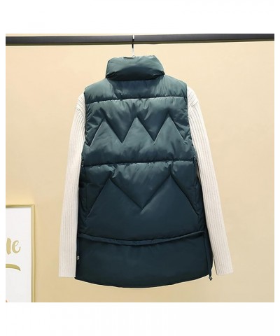 Puffer Vest for Women Stand Up Collar Down Vest Lightweight Padded Gilet Zip Quilted Vest Winter Sleeveless Coat 11green Vest...