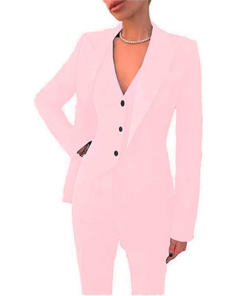 Women Pantsuits Wedding Tuxedos Party Wear Suits Formal Business Suits Pink $44.54 Suits