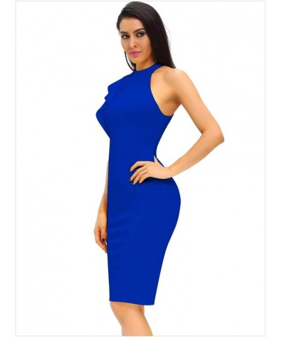 Sexy Women's Fashion One Shoulder Ruffles Bodycon Party Dress Royal Blue $16.16 Dresses