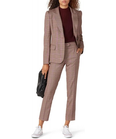 Rent the Runway Pre-Loved Kristen Check Plaid Pant, Brown, 0 $26.45 Pants