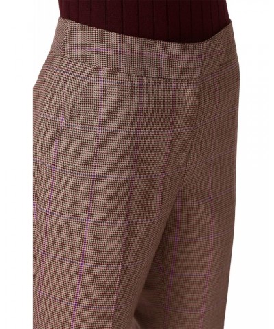 Rent the Runway Pre-Loved Kristen Check Plaid Pant, Brown, 0 $26.45 Pants