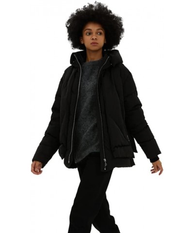 Women's Bos Down Puffer Coat Jacket | Thick Oversized | 700+ Fill Power | Mid-Length Black $67.56 Jackets