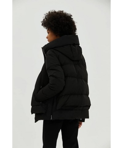 Women's Bos Down Puffer Coat Jacket | Thick Oversized | 700+ Fill Power | Mid-Length Black $67.56 Jackets