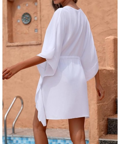 Kimonos for Women Summer Cover Up Swimsuits Casual Beach Coverups White $16.49 Swimsuits