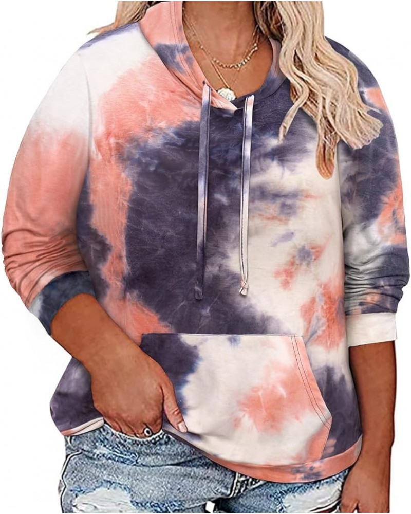 Plus Size Drawstring Hoodies Women Raglan Sweatshirt Round Neck Colorblock Tops Autumn Fall Winter Hoodie XL-5XL 14-28 9_ C3_...