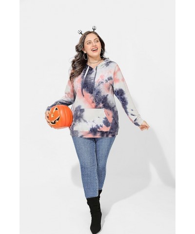 Plus Size Drawstring Hoodies Women Raglan Sweatshirt Round Neck Colorblock Tops Autumn Fall Winter Hoodie XL-5XL 14-28 9_ C3_...