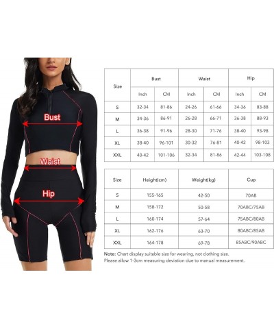 Women Long Sleeve Swimsuit UV Sun Protection Rash Guard Two Piece Printed Surfing Swim Bathing Suit D-1 $21.50 Swimsuits