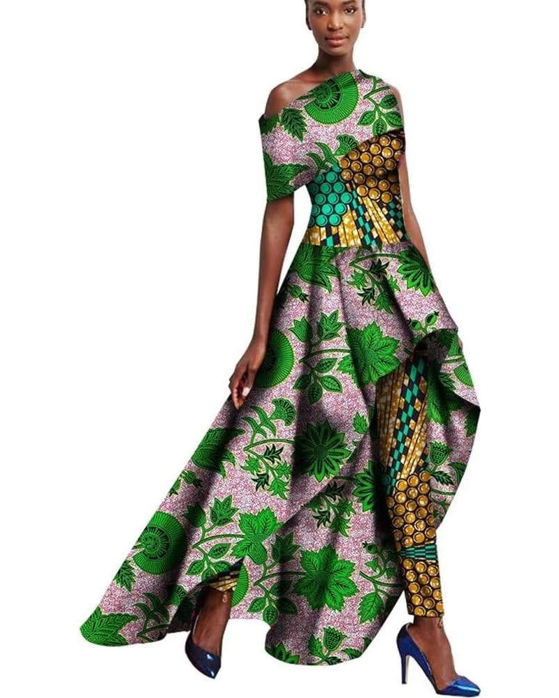 African Print Traditional Clothing for Women Ankara Long Dresses + Long Pant Suits Cl9 $46.44 Jumpsuits