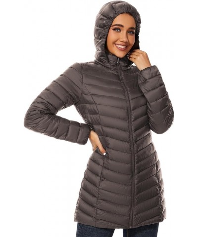 Women Puffer Jacket Hooded Warm Lightweight Packable Quilted Puffer Coat Outwear Tan $26.00 Jackets