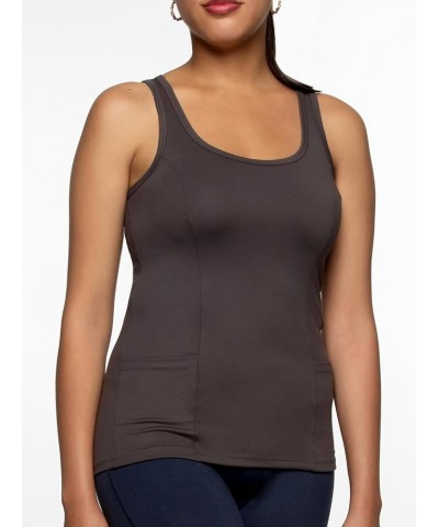 Athletic Pocket Tank Top for Women - Soft Signature Fabric - Versatile Everyday and Active Wear - Workout Tank Charcoal $13.9...