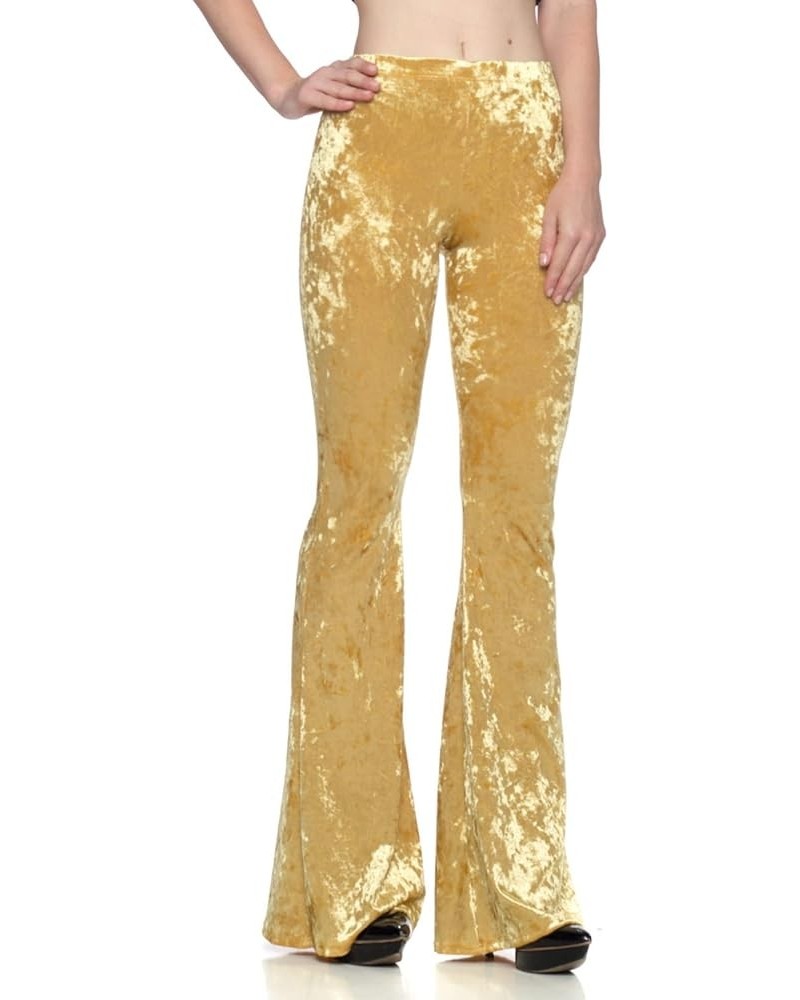 Women's J2 Love Velvet Flare Pants Gold $21.27 Pants