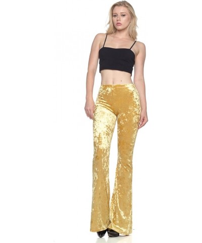 Women's J2 Love Velvet Flare Pants Gold $21.27 Pants