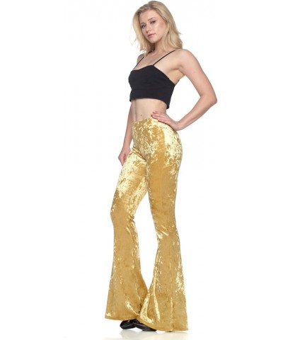 Women's J2 Love Velvet Flare Pants Gold $21.27 Pants