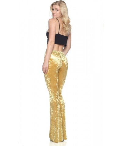 Women's J2 Love Velvet Flare Pants Gold $21.27 Pants