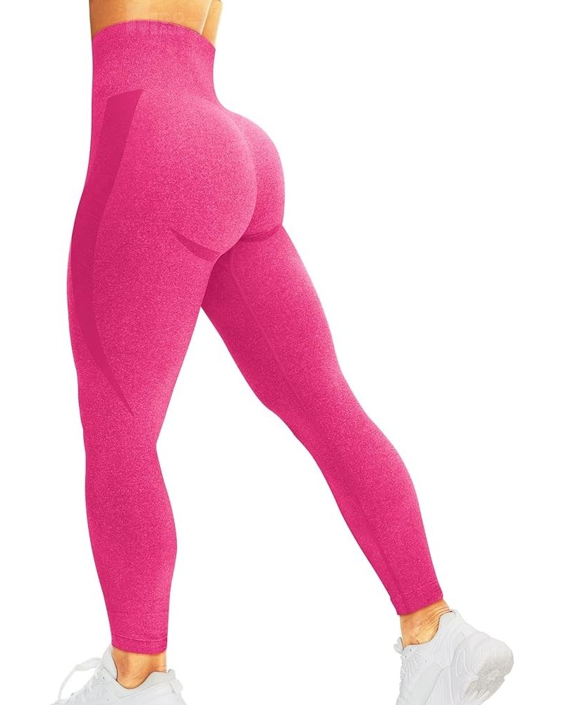 Women Seamless Leggings Smile Contour High Waist Workout Gym Yoga Pants 1 Carmine $13.00 Leggings