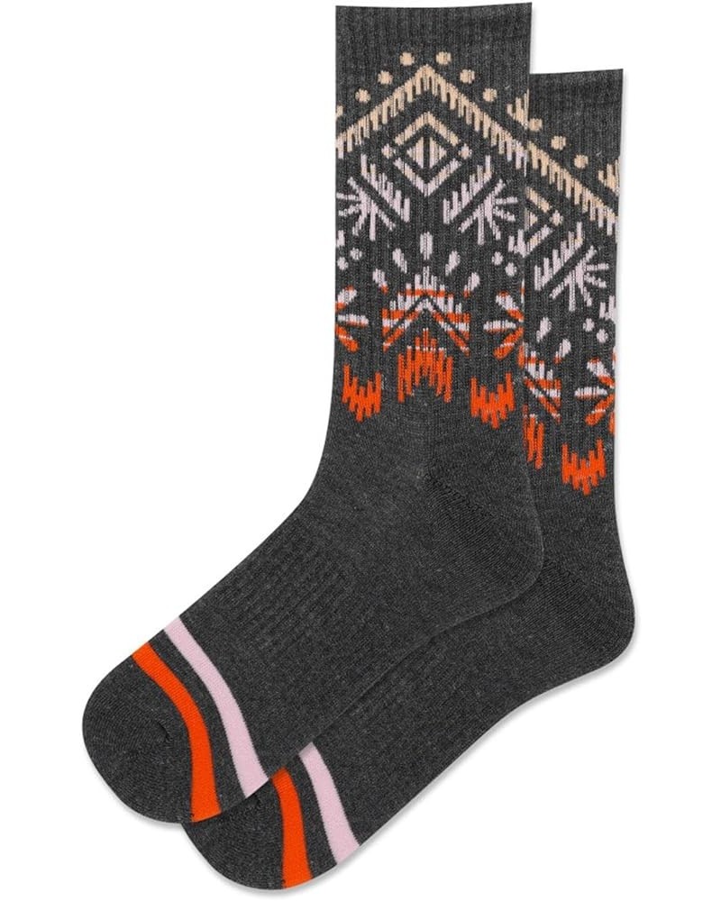 Women's Fun Pattern and Solid Crew Socks-1 Pair Pack-Cool & Classic Design Gifts Ombre Geo (Charcoal Heather) $7.66 Socks